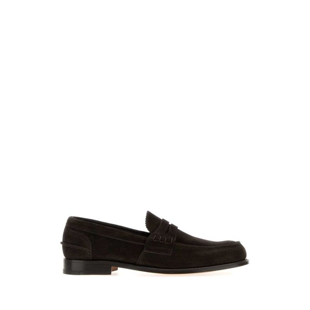 Church's Men Dark Brown Suede Pembrey Loafers